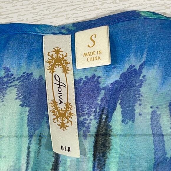 ADiva Ocean Blues Tank Top with Spaghetti Strap Under Shirt Size Small - Picture 2 of 8